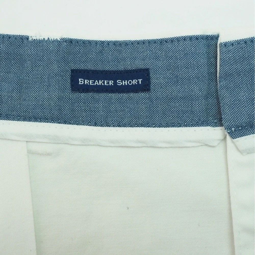Vineyard Vines Breaker Stretch Chino Shorts Mens 44 White Flat Cotton Blend Walk